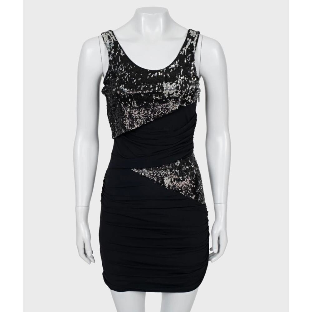 Roberto Cavalli Black Sequin Fitted Dress - IT38 / Small